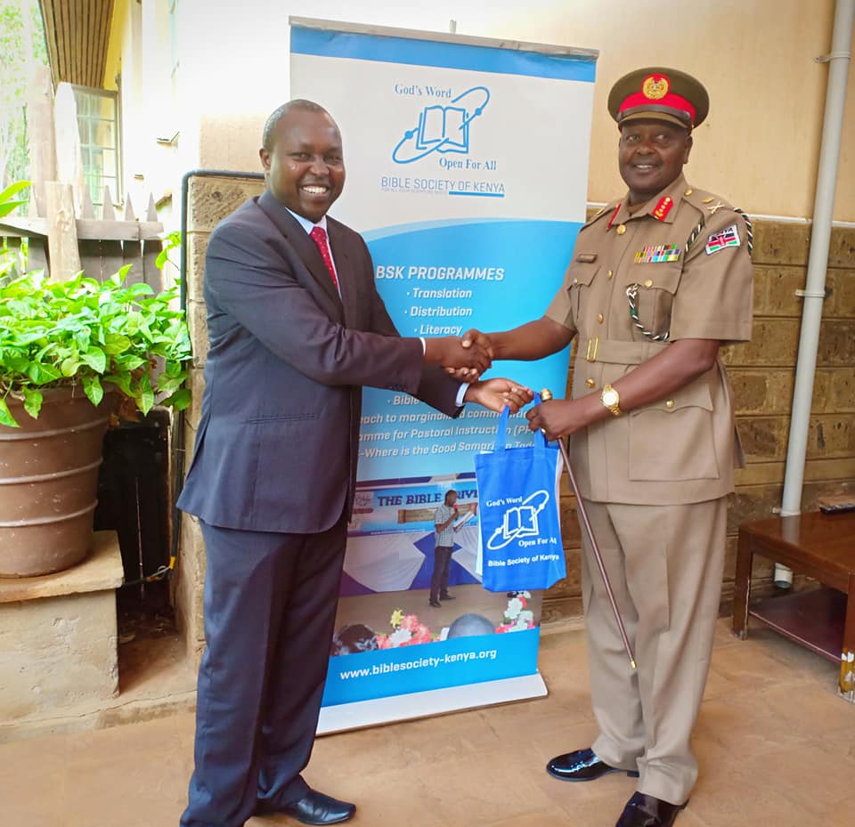 Bible Society of Kenya to Partner with Kenya Defence Forces.